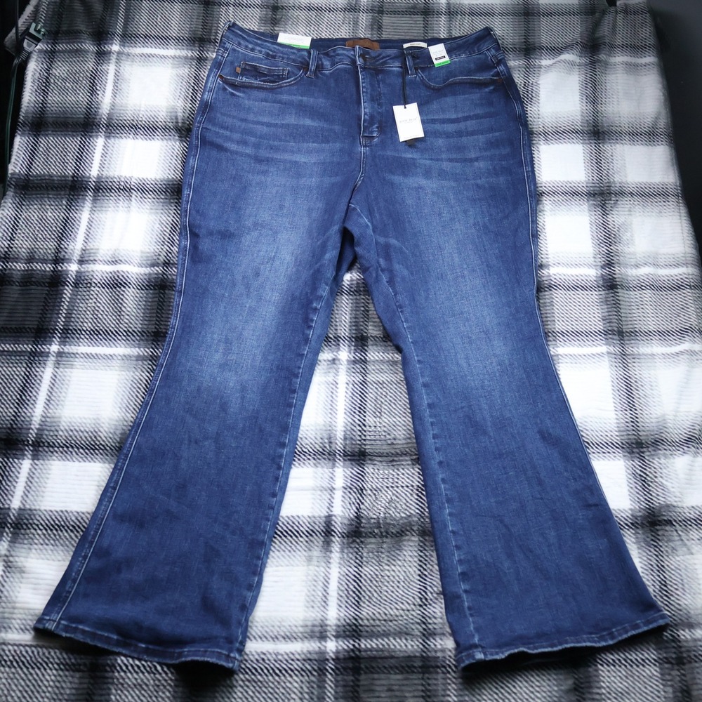 Judy Blue HW Bootcut Jeans Dark Wash 24W Long Tummy Control JB881062 DK-L